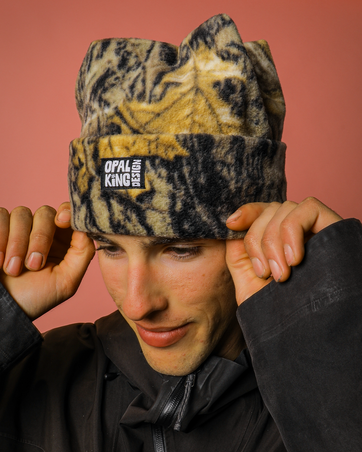 GREEN REAL TREE 4-POINT BEANIE