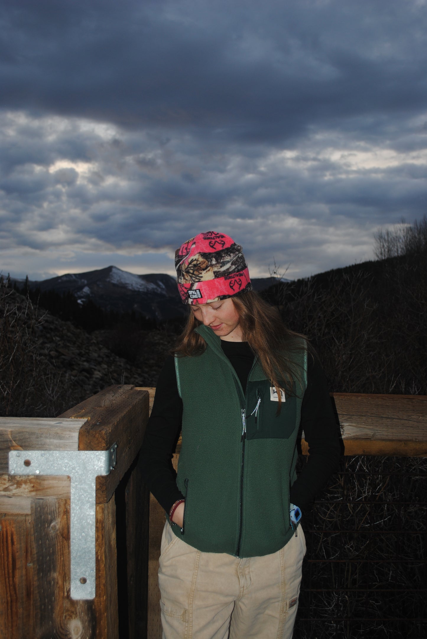 HOT PINK REAL TREE CAMO LOW-PRO BEANIE