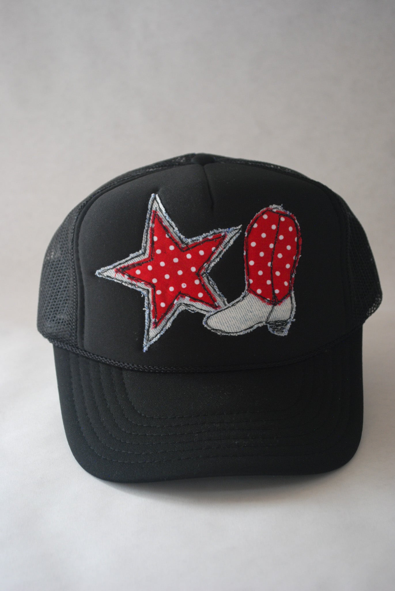 BLACK COWGIRL STAR TRUCKER