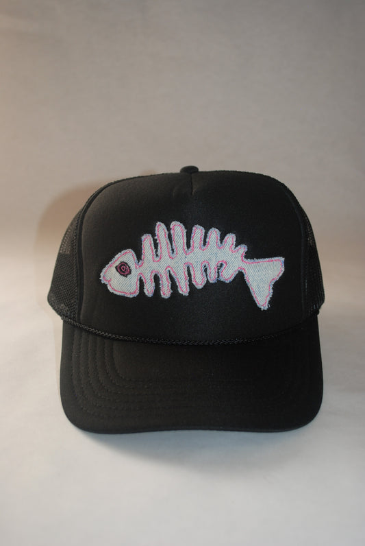 BLACK FISH SKELLY TRUCKER