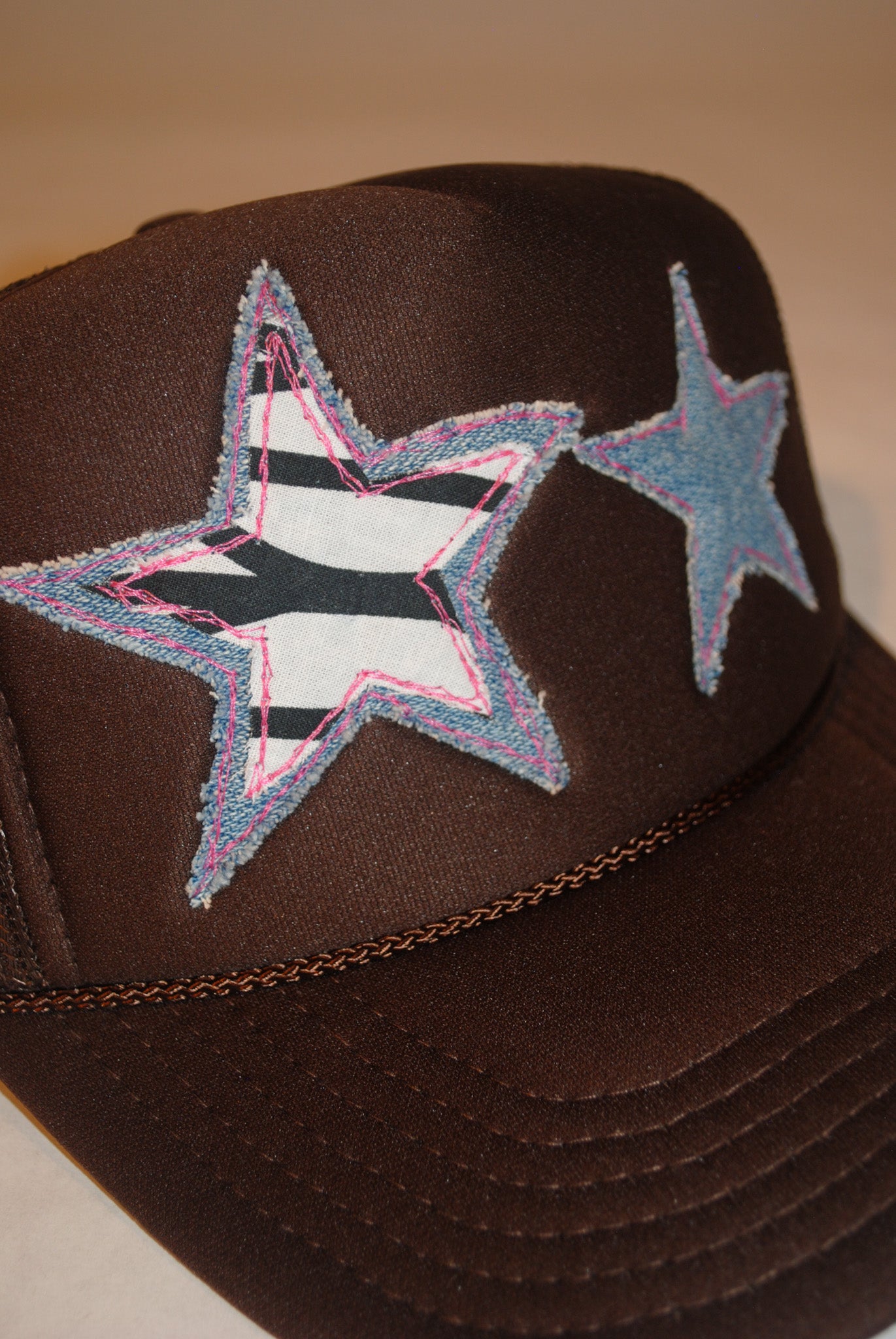 BROWN DOUBLE STAR TRUCKER ZEBRA