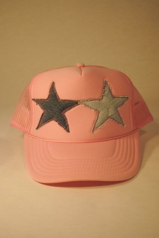 LIGHT PINK DOUBLE STAR TRUCKER DENIM