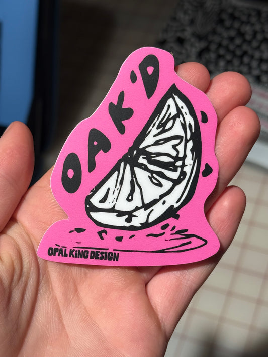 OAK'D JUICY FRUIT STICKER