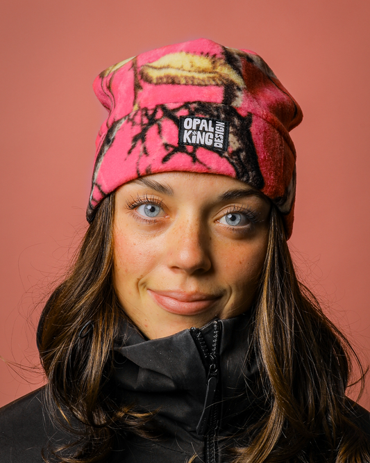 HOT PINK REAL TREE CAMO LOW-PRO BEANIE