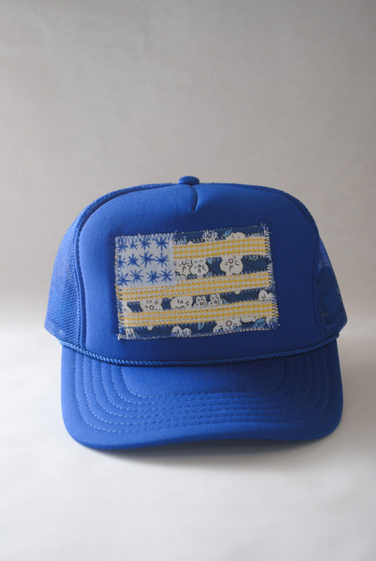 DARK BLUE AMERICAN FLAG TRUCKER